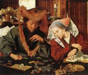 Marinus van Reymerswaele The Moneychanger and His Wife oil painting